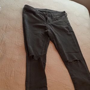 Dark grey ripped jeans